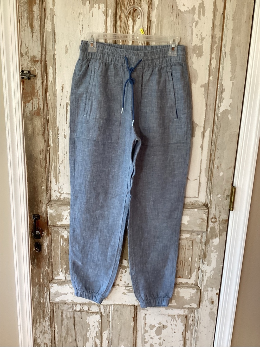Athleta Retreat Linen Jogger Pant Chambray Blue - Size 0